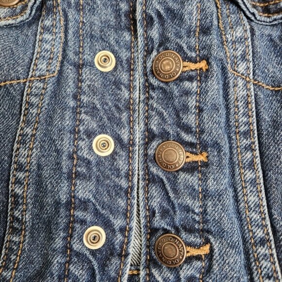 Old Navy Dark Blue Denim Snap Button Jean Jacket Size 3T Unisex - Picture 3 of 9